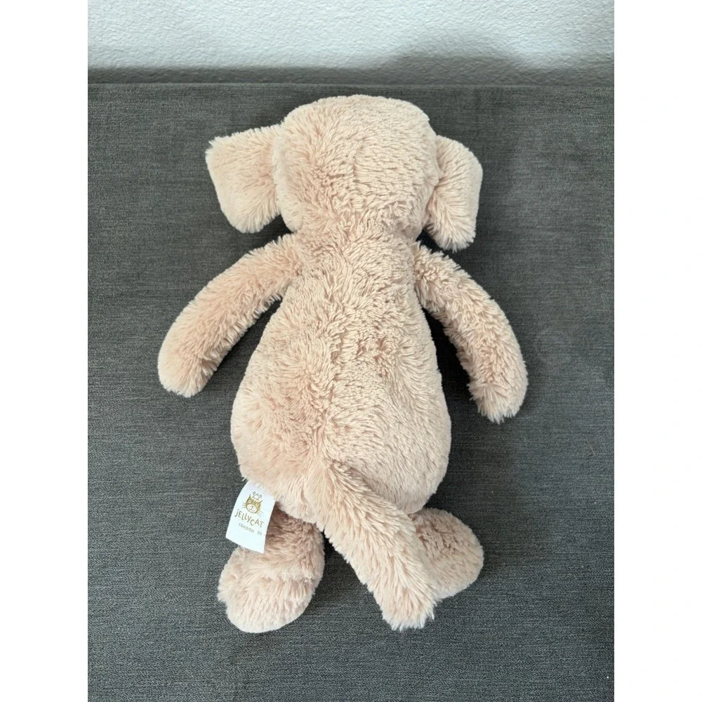 Jellycat Bashful Luxe Puppy Orlando Gold Tag, Shimmer Nose 12